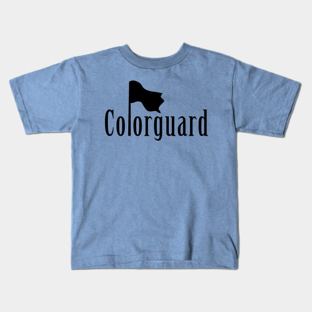 Colorguard Flag Kids T-Shirt by Barthol Graphics